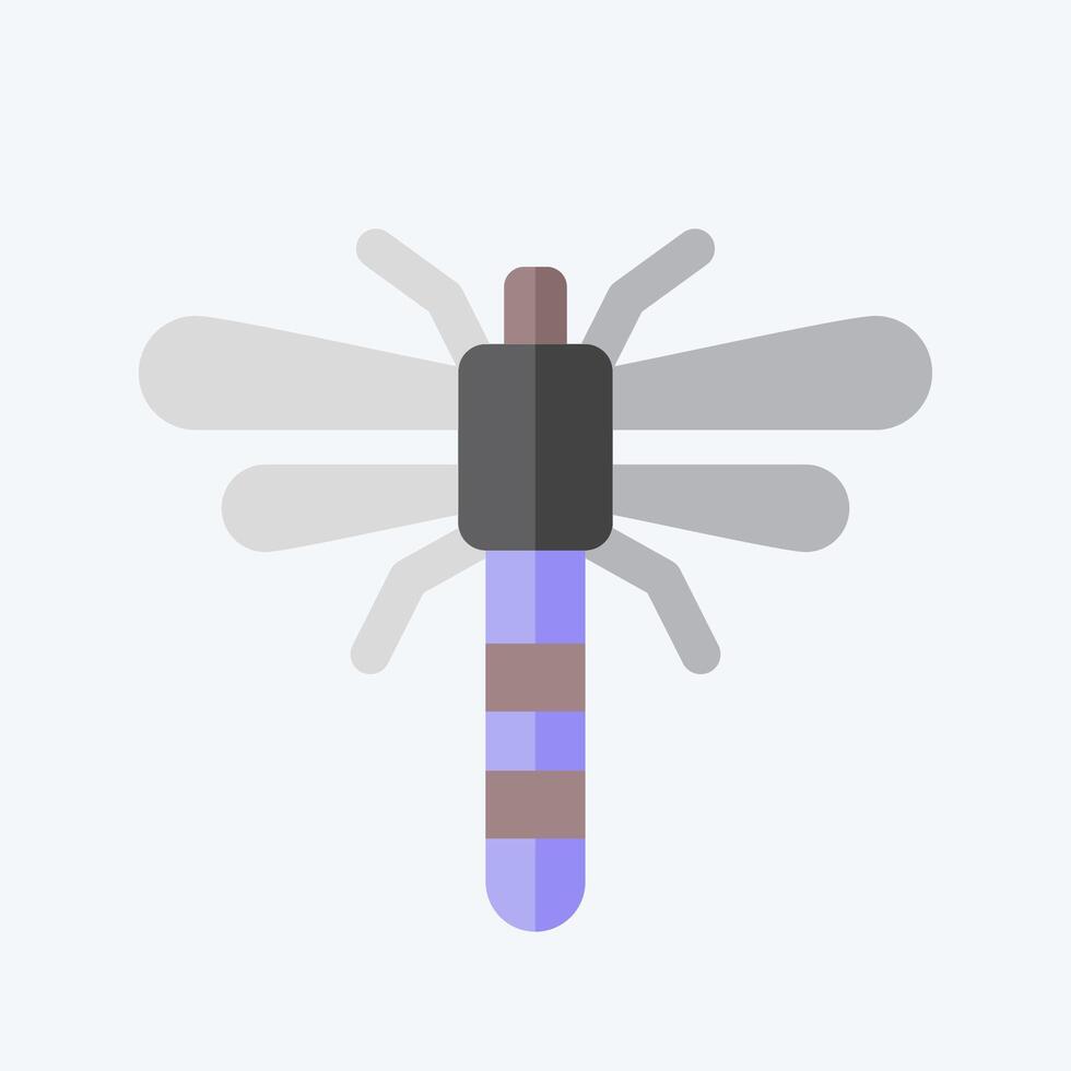 Icon Dragonfly. related to Insects symbol. flat style. design editable vector