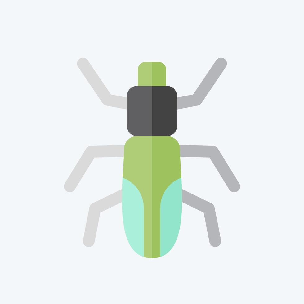 Icon Japanese Beetle. related to Insects symbol. flat style. design editable vector
