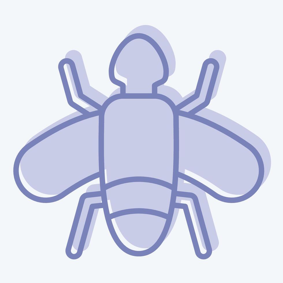 Icon Flies. related to Insects symbol. two tone style. design editable vector