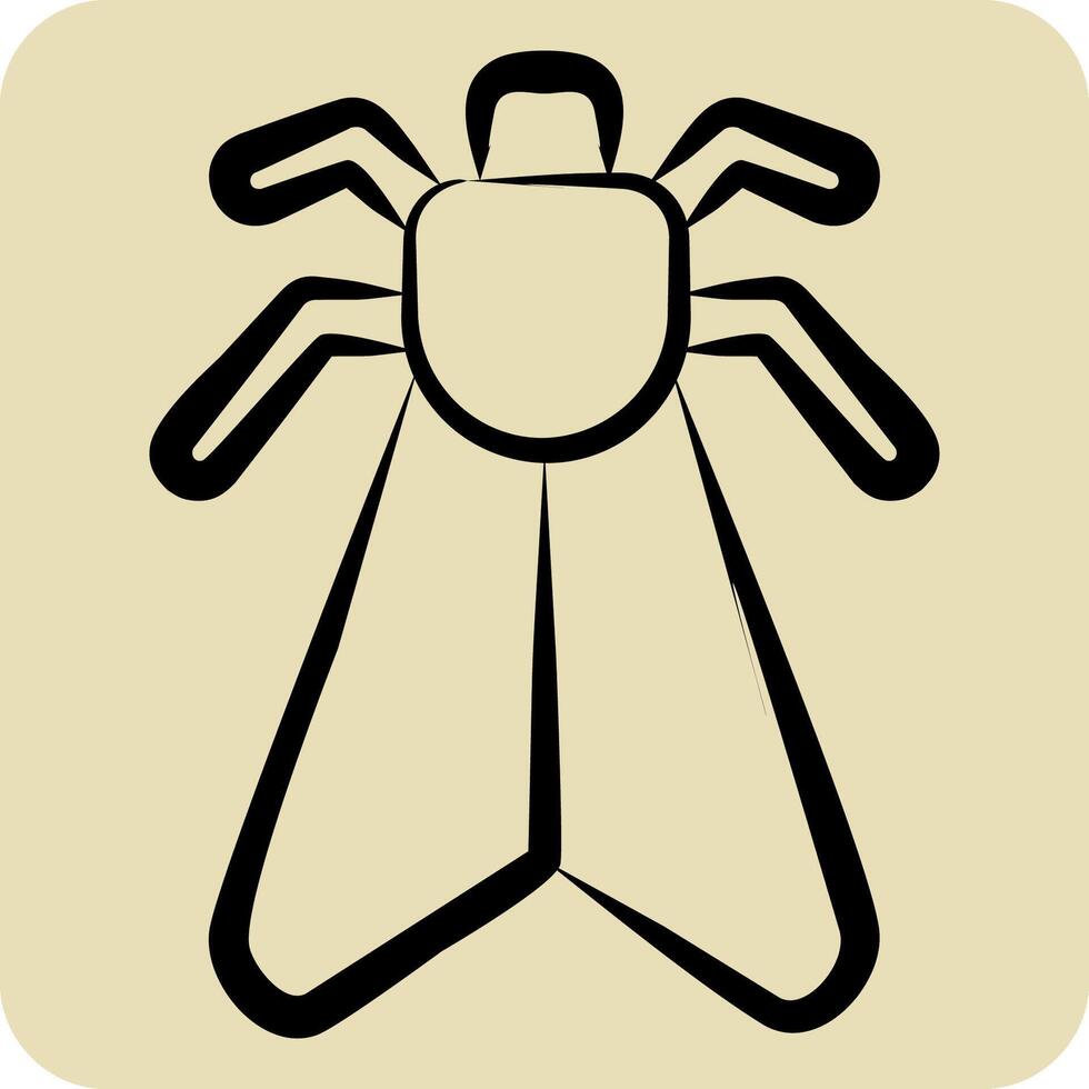 Icon Insect. related to Insects symbol. hand drawn style. design editable vector