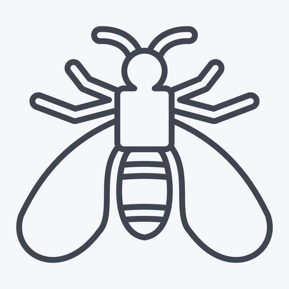 Icon Wasp. related to Insects symbol. line style. design editable vector