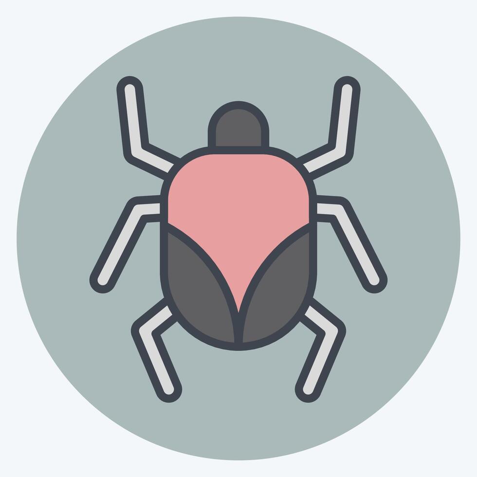Icon Mite. related to Insects symbol. color mate style. design editable 1 vector