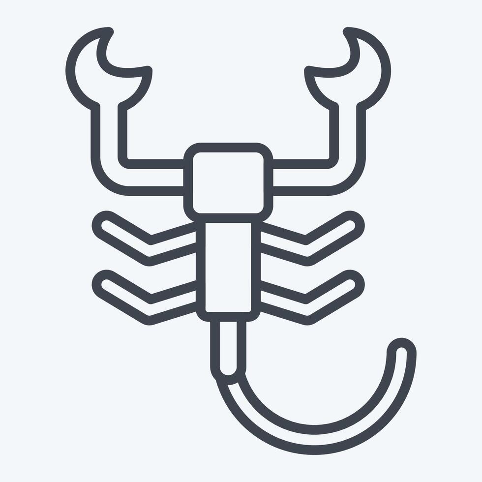 Icon Scorpion. related to Insects symbol. line style. design editable vector