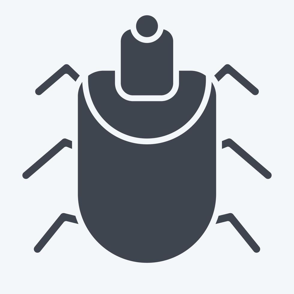 Icon Acari. related to Insects symbol. glyph style. design editable vector
