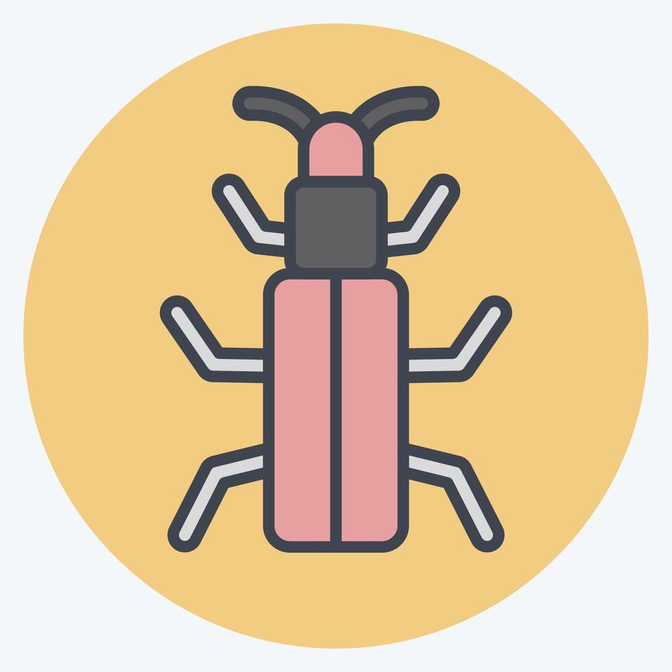 Icon Snow Bug. related to Insects symbol. color mate style. design editable vector