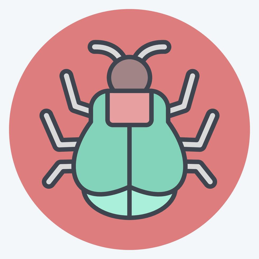 Icon Tick. related to Insects symbol. color mate style. design editable vector