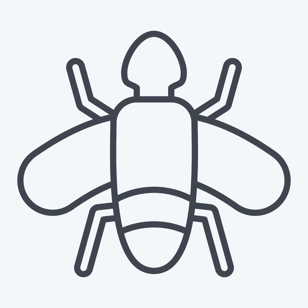 Icon Flies. related to Insects symbol. line style. design editable vector