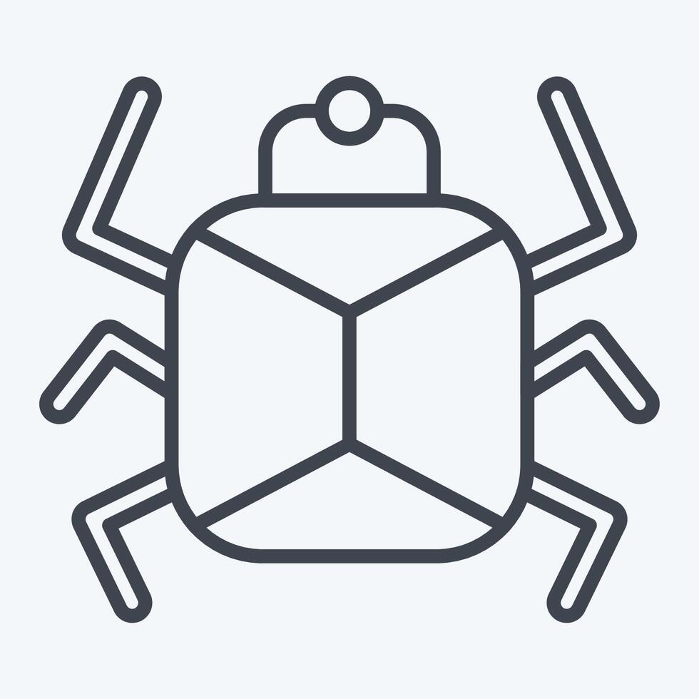 Icon Lady Bird. related to Insects symbol. line style. design editable vector