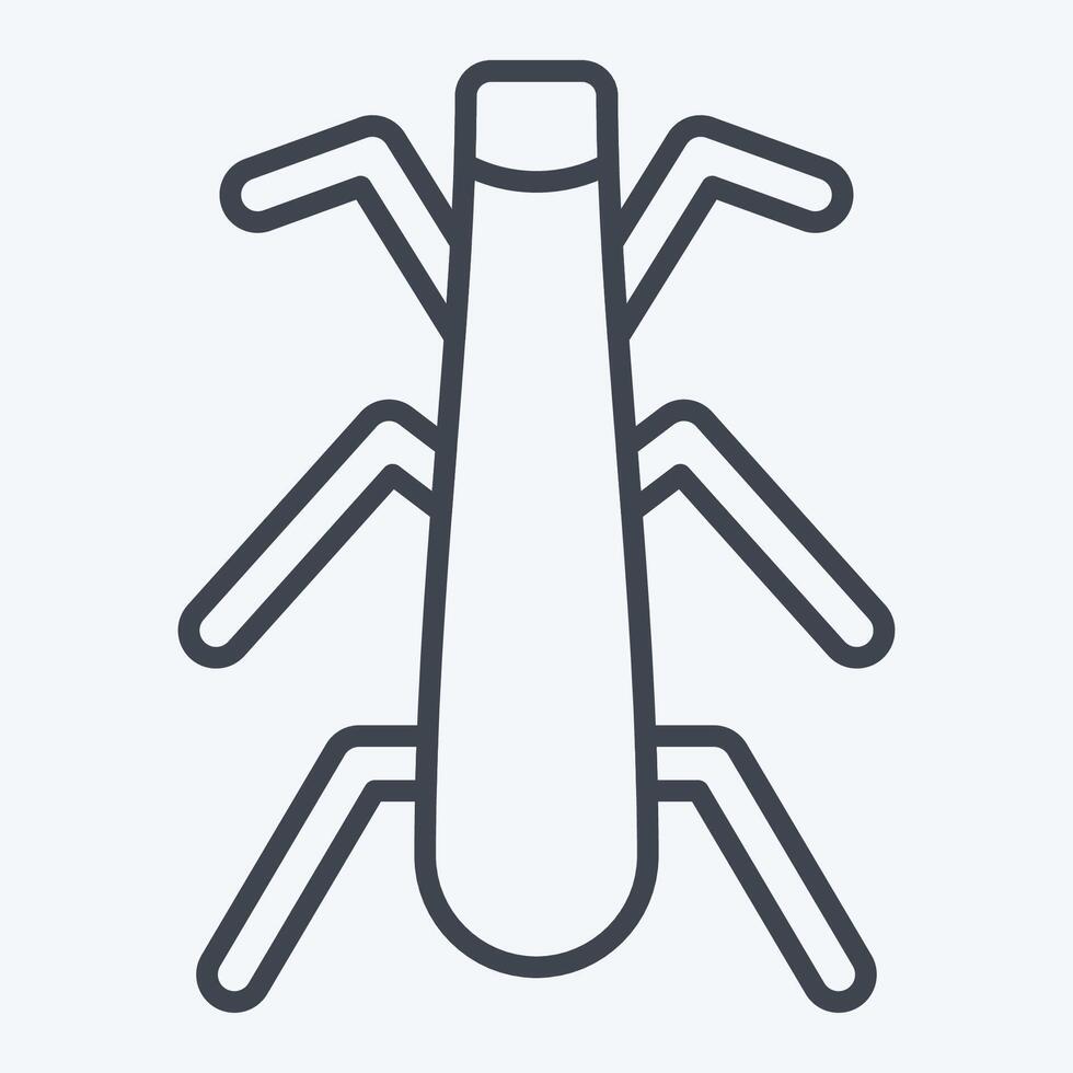Icon Stonefly. related to Insects symbol. line style. design editable vector