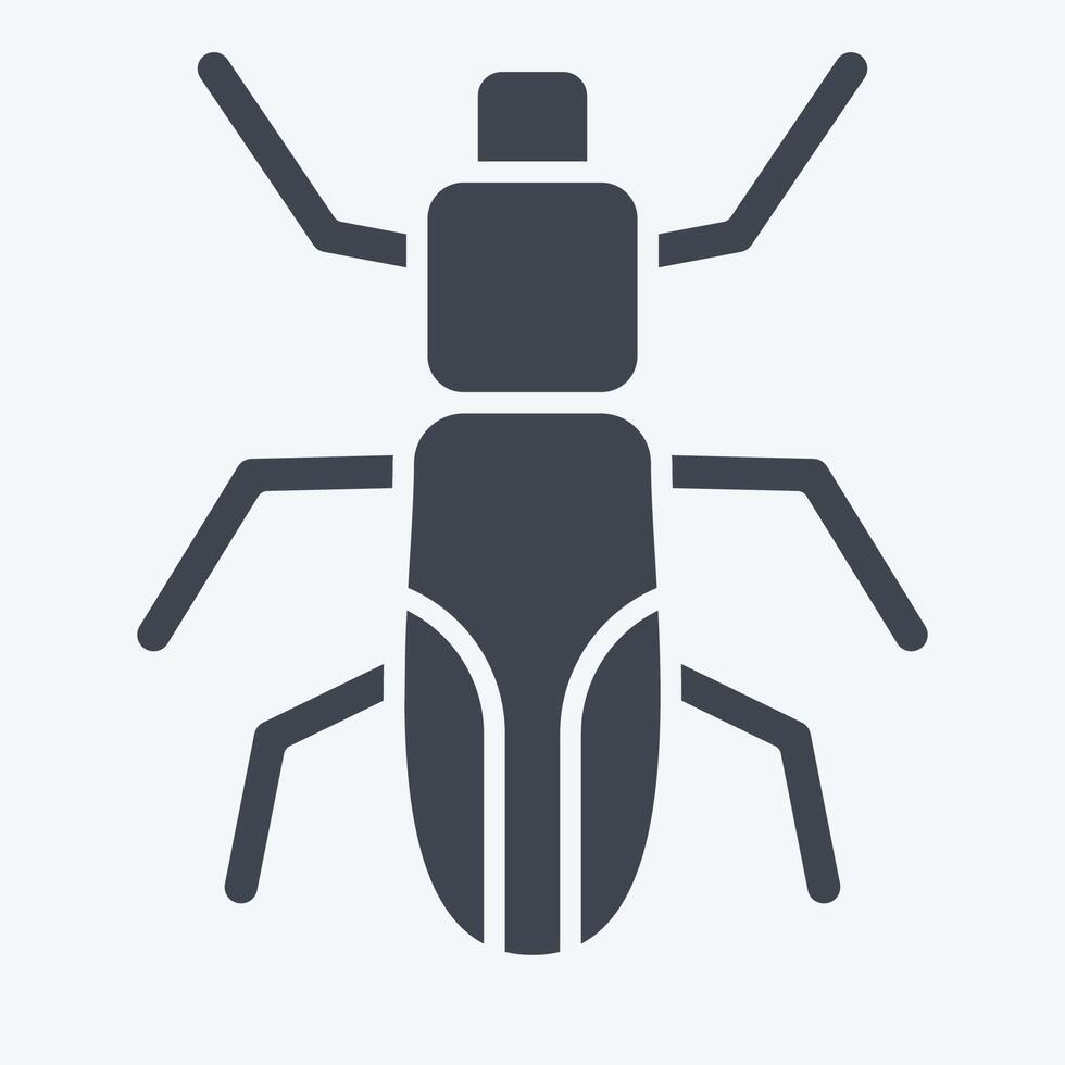 Icon Japanese Beetle. related to Insects symbol. glyph style. design editable vector