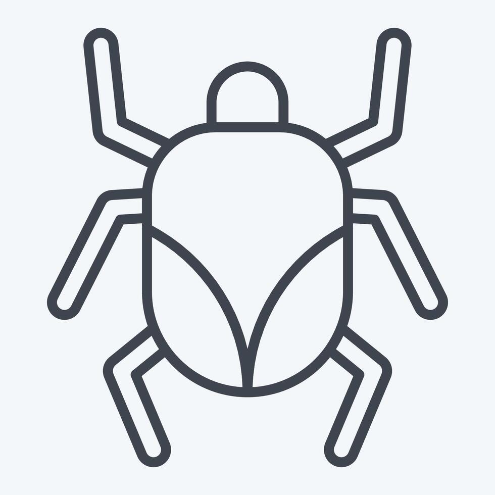 Icon Mite. related to Insects symbol. line style. design editable 1 vector