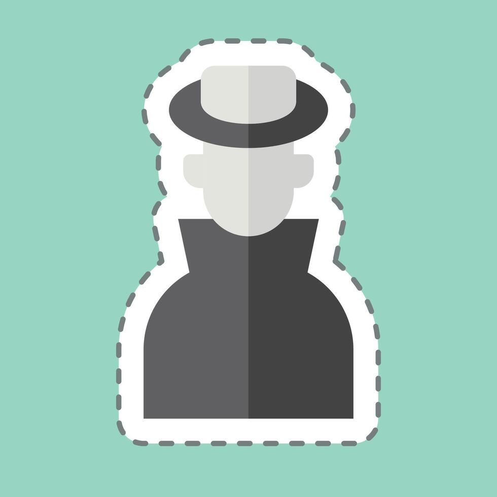 Sticker line cut Ananymity. related to Cryptocurrency symbol vector