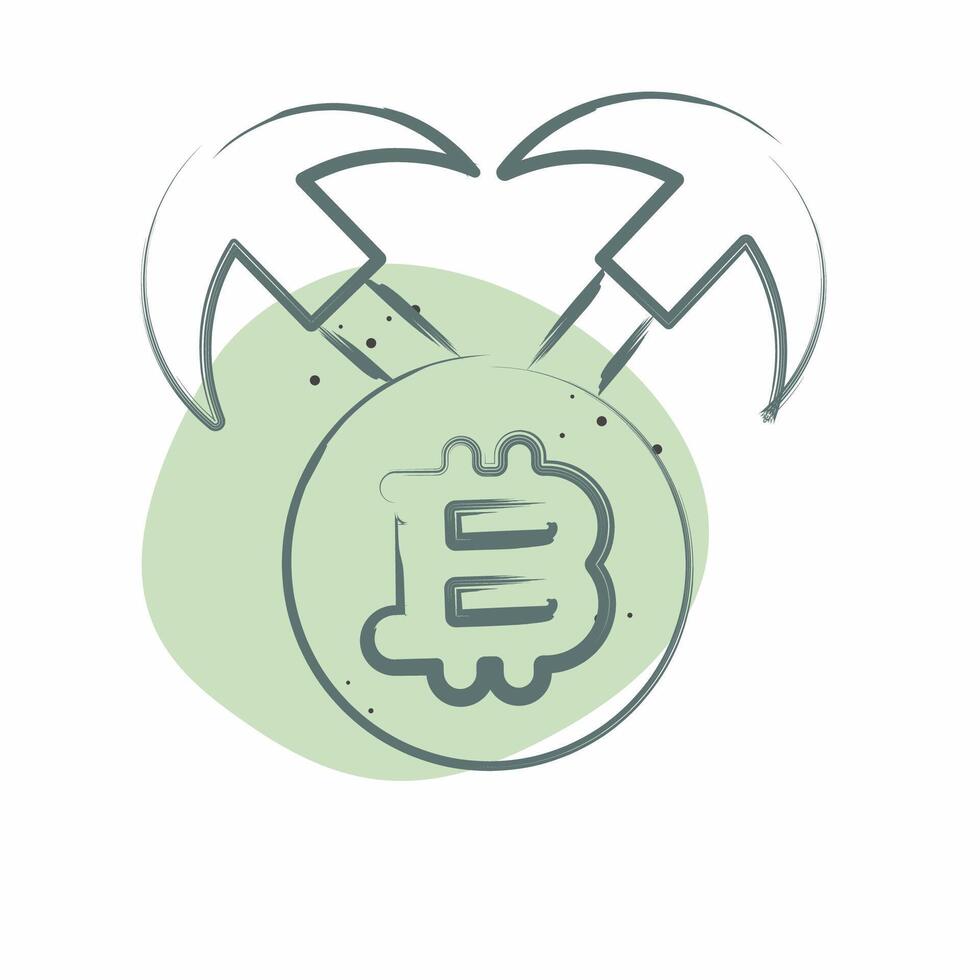 Icon Mining Hardware. related to Cryptocurrency symbol. Color Spot Style vector