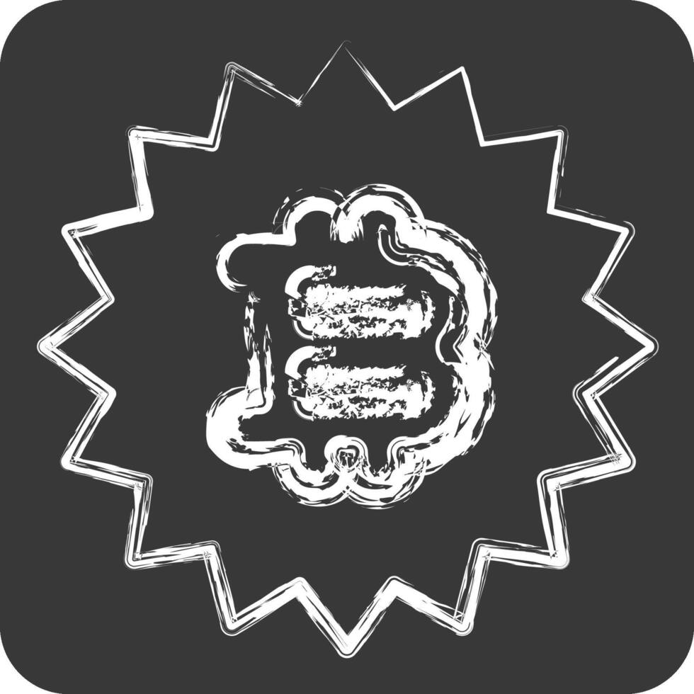 Icon Cryptocurrency. related to Cryptocurrency symbol. chalk Style vector