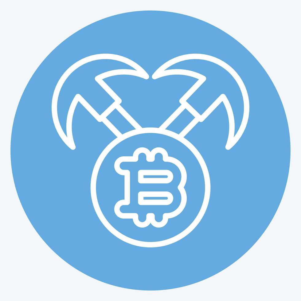 Icon Mining Hardware. related to Cryptocurrency symbol. blue eyes style vector