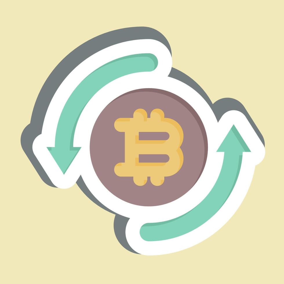 Sticker Exchange. related to Cryptocurrency symbol vector