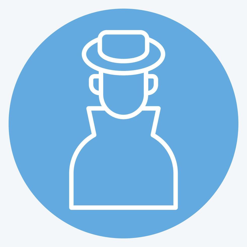 Icon Ananymity. related to Cryptocurrency symbol. blue eyes style vector