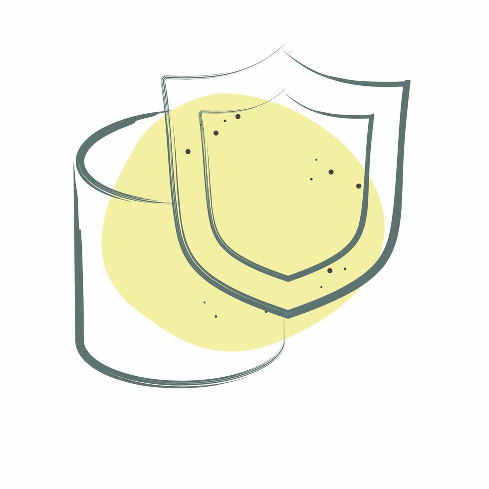 Icon Secure Data Storage. related to Cryptocurrency symbol. Color Spot Style vector