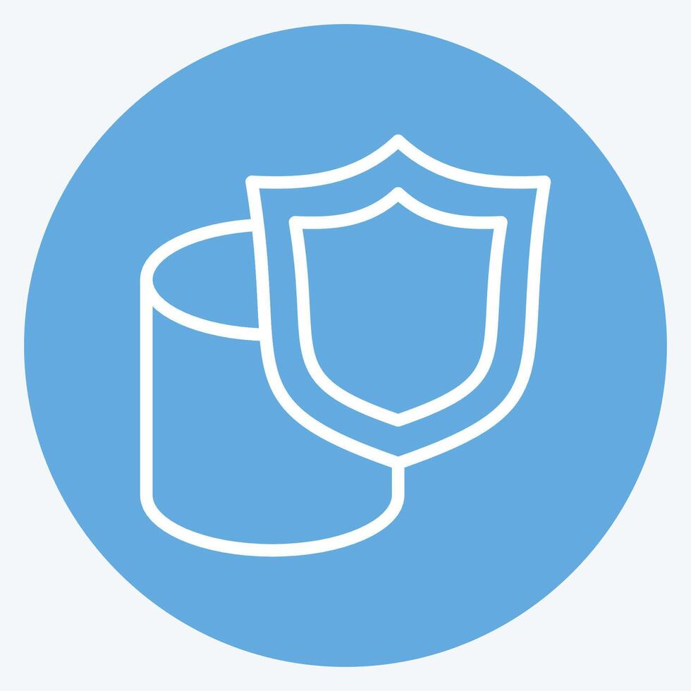 Icon Secure Data Storage. related to Cryptocurrency symbol. blue eyes style vector