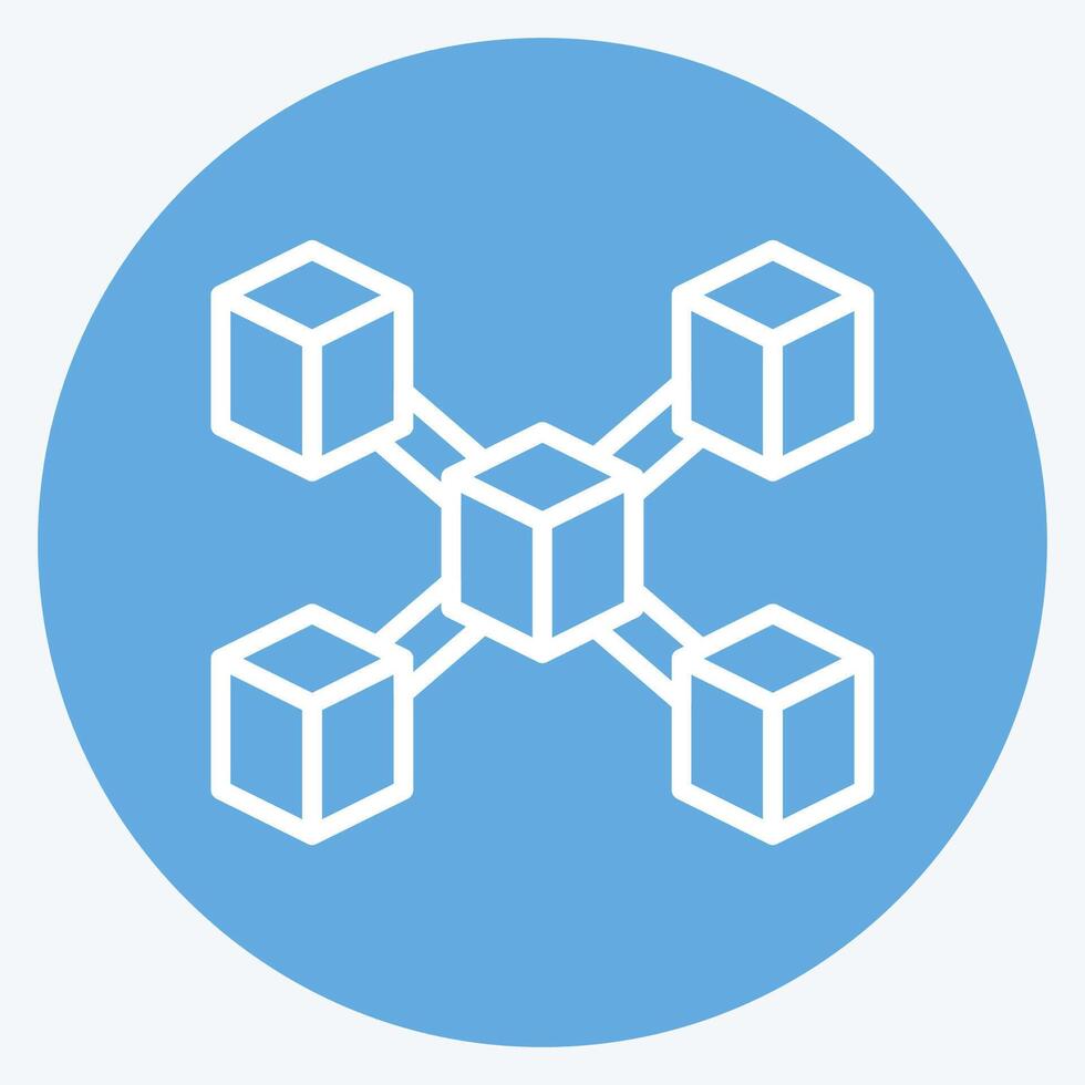 Icon Node. related to Cryptocurrency symbol. blue eyes style vector