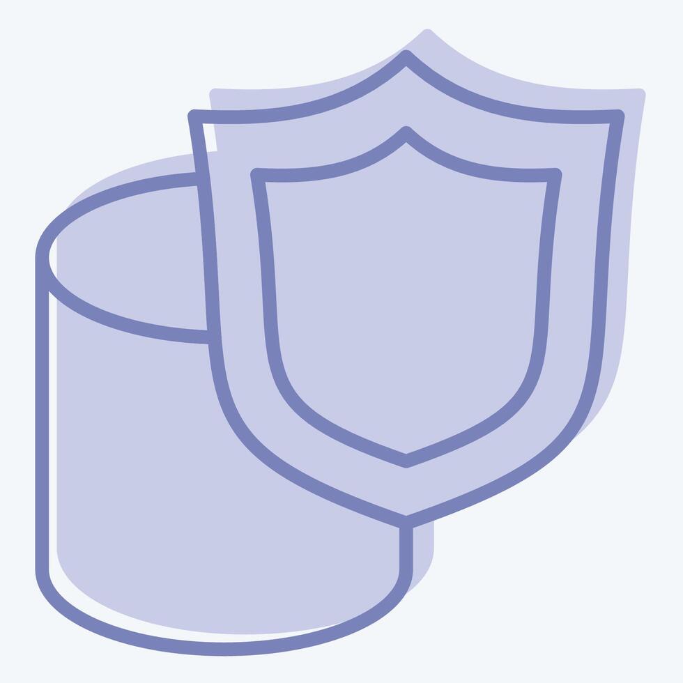 Icon Secure Data Storage. related to Cryptocurrency symbol. two tone style vector