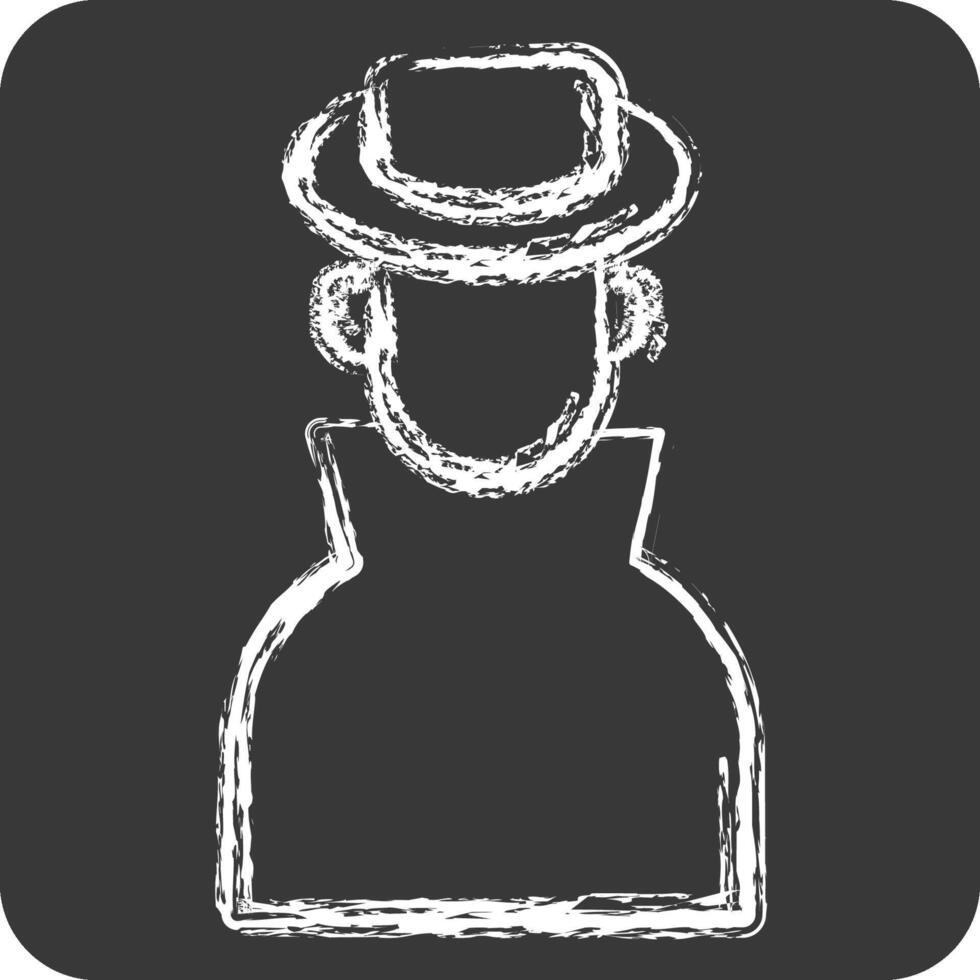 Icon Ananymity. related to Cryptocurrency symbol. chalk Style vector
