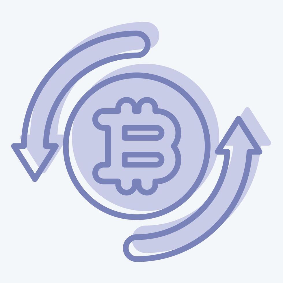 Icon Exchange. related to Cryptocurrency symbol. two tone style vector