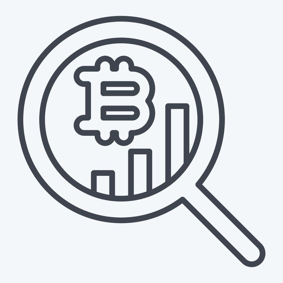 Icon Statistical Analysis. related to Cryptocurrency symbol. line style vector
