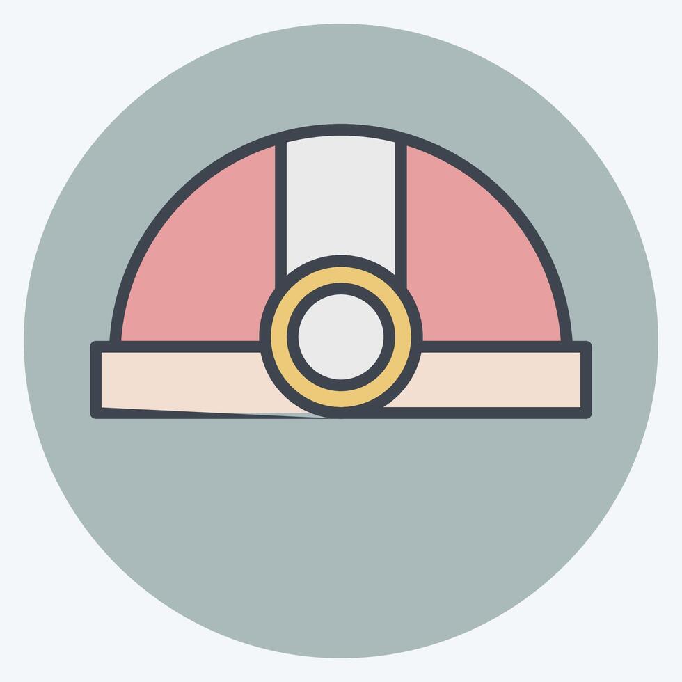 Icon Miner. related to Cryptocurrency symbol. color mate style vector