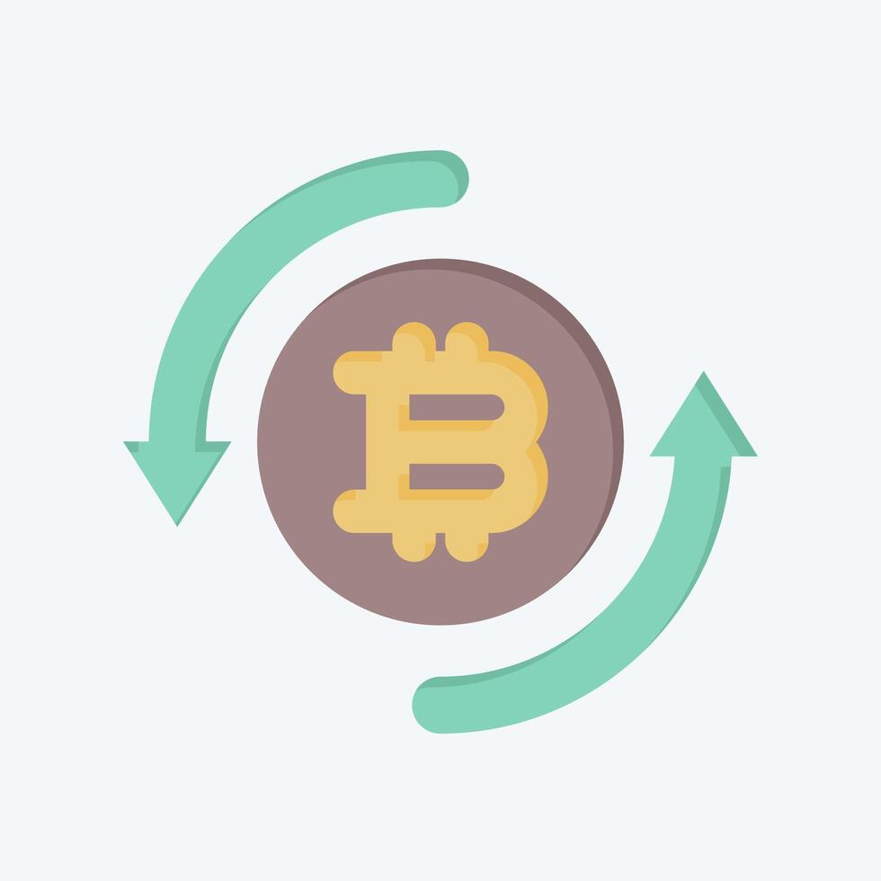 Icon Exchange. related to Cryptocurrency symbol. flat style vector