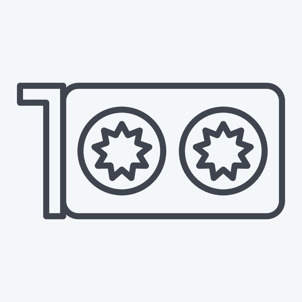Icon GPU Mining. related to Cryptocurrency symbol. line style vector