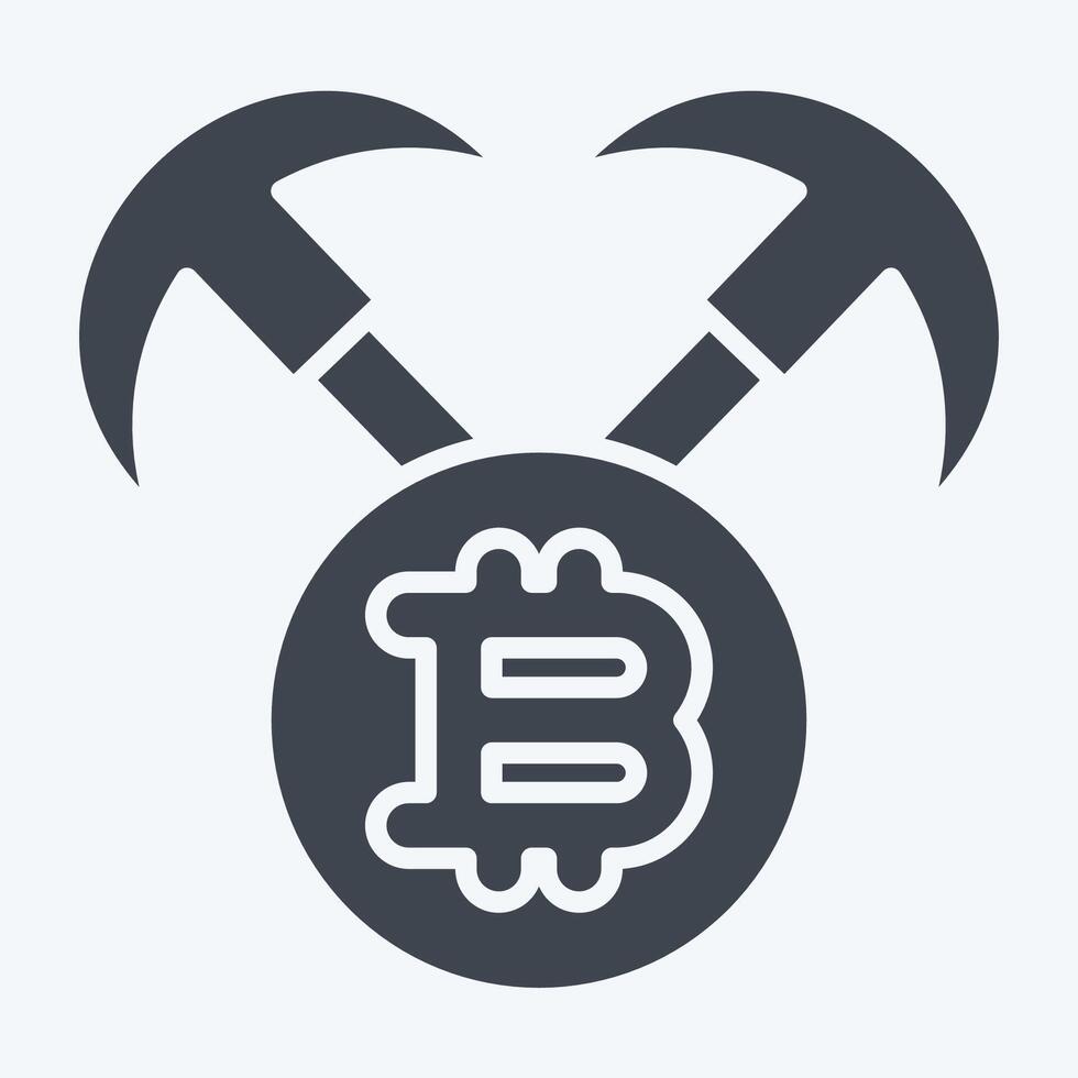 Icon Mining Hardware. related to Cryptocurrency symbol. glyph style vector