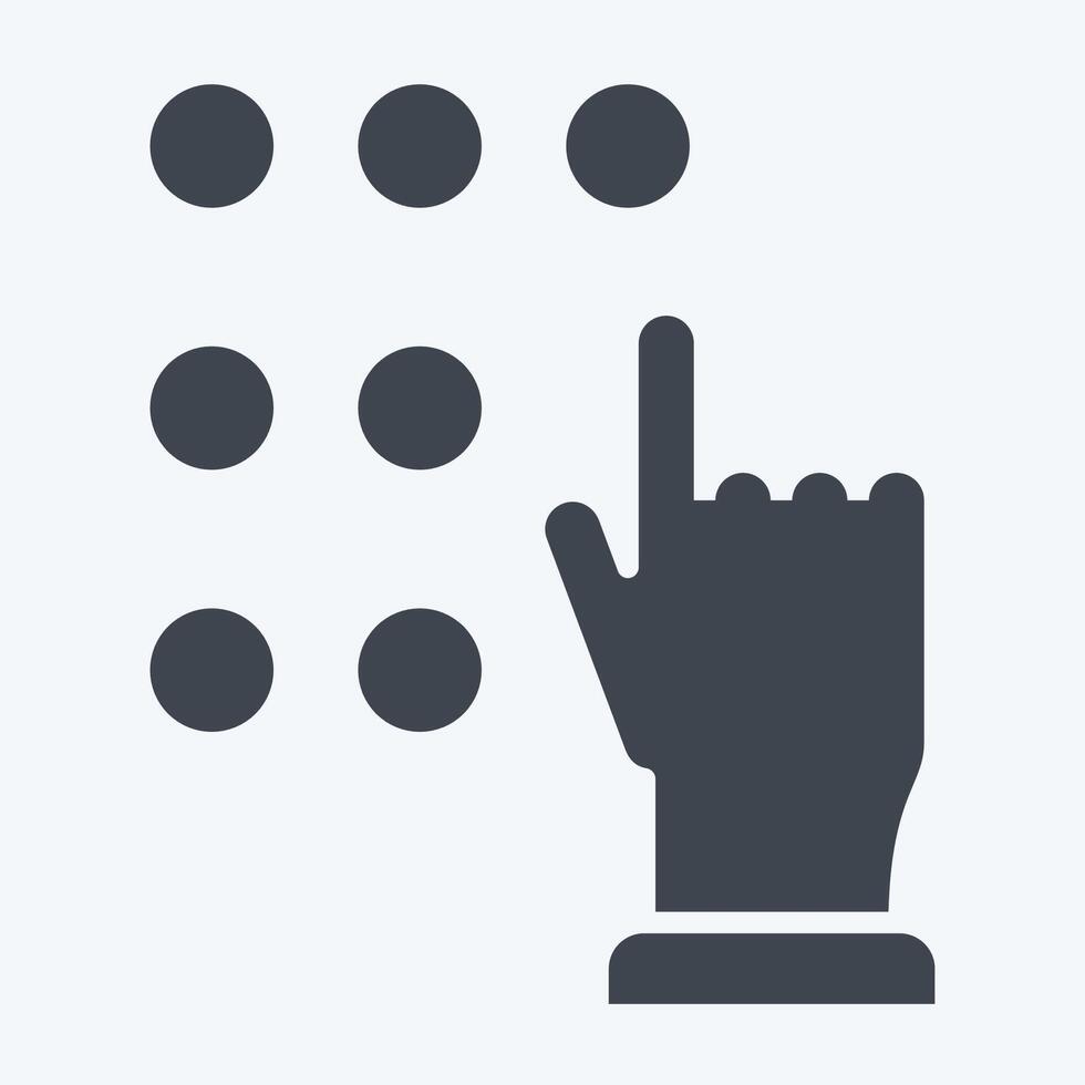 Icon Touch Password. related to Cryptocurrency symbol. glyph style vector