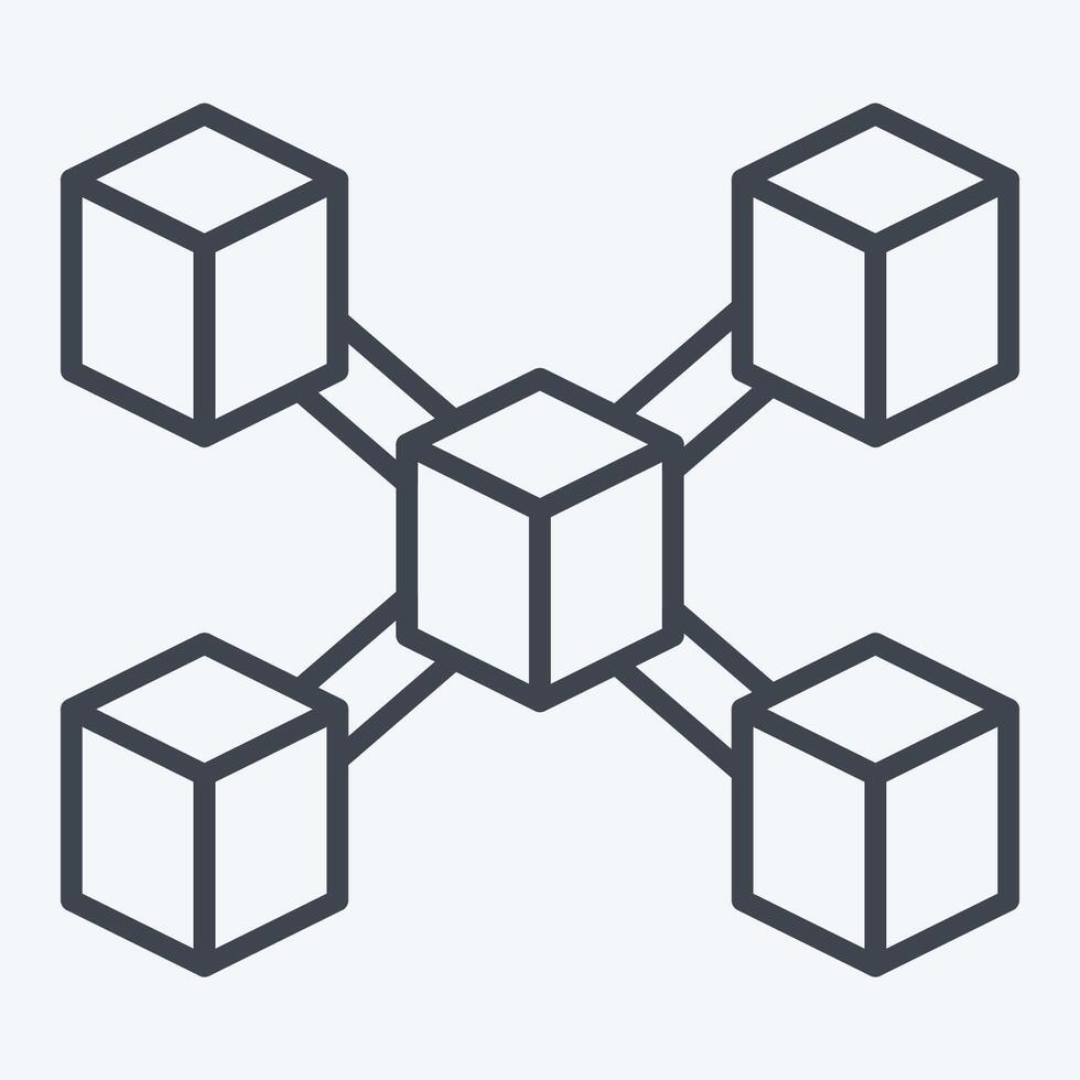 Icon Node. related to Cryptocurrency symbol. line style vector