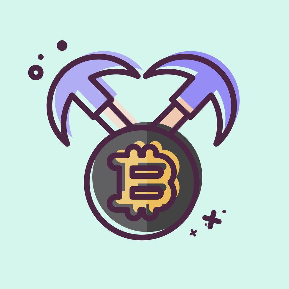 Icon Mining Hardware. related to Cryptocurrency symbol. MBE style vector