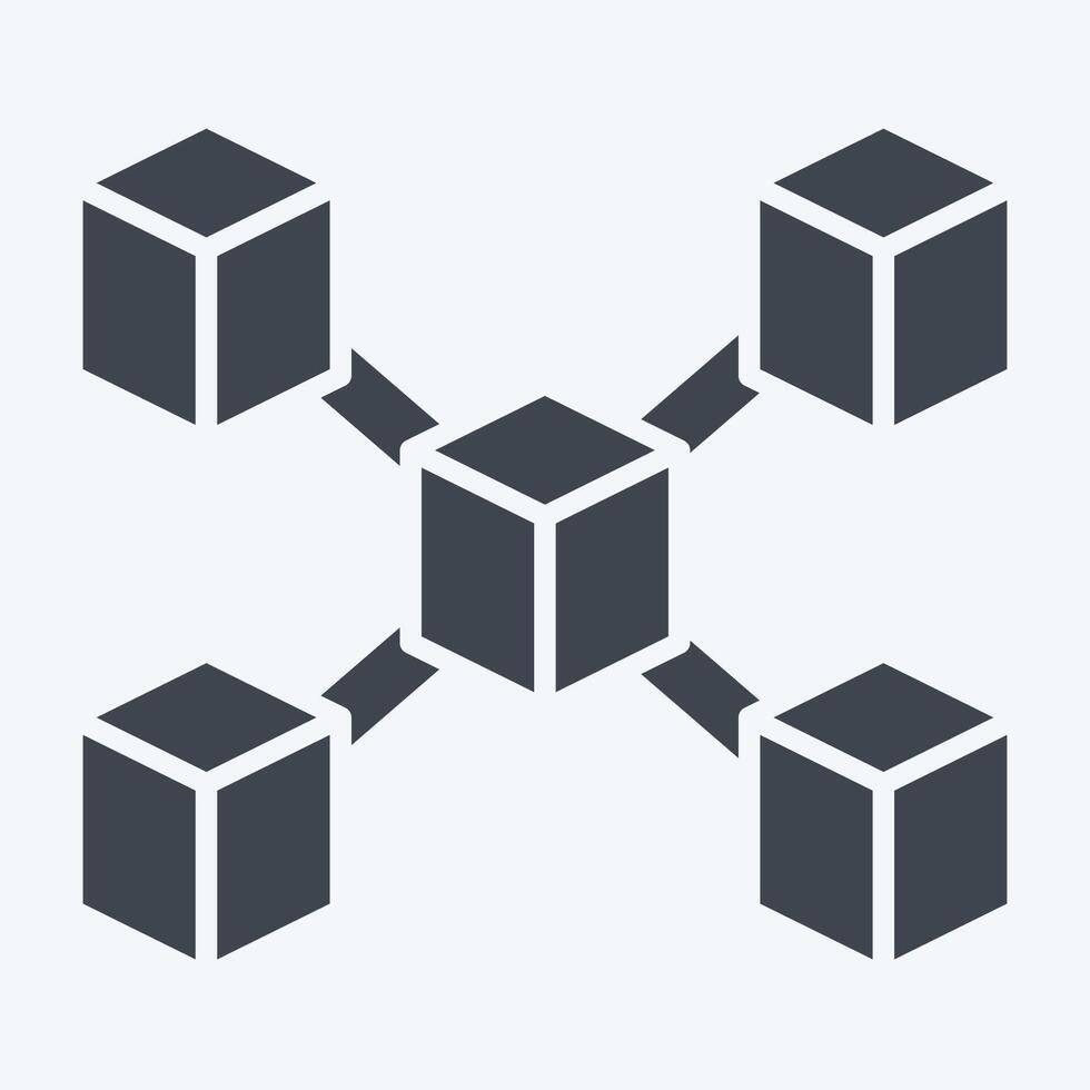 Icon Node. related to Cryptocurrency symbol. glyph style vector