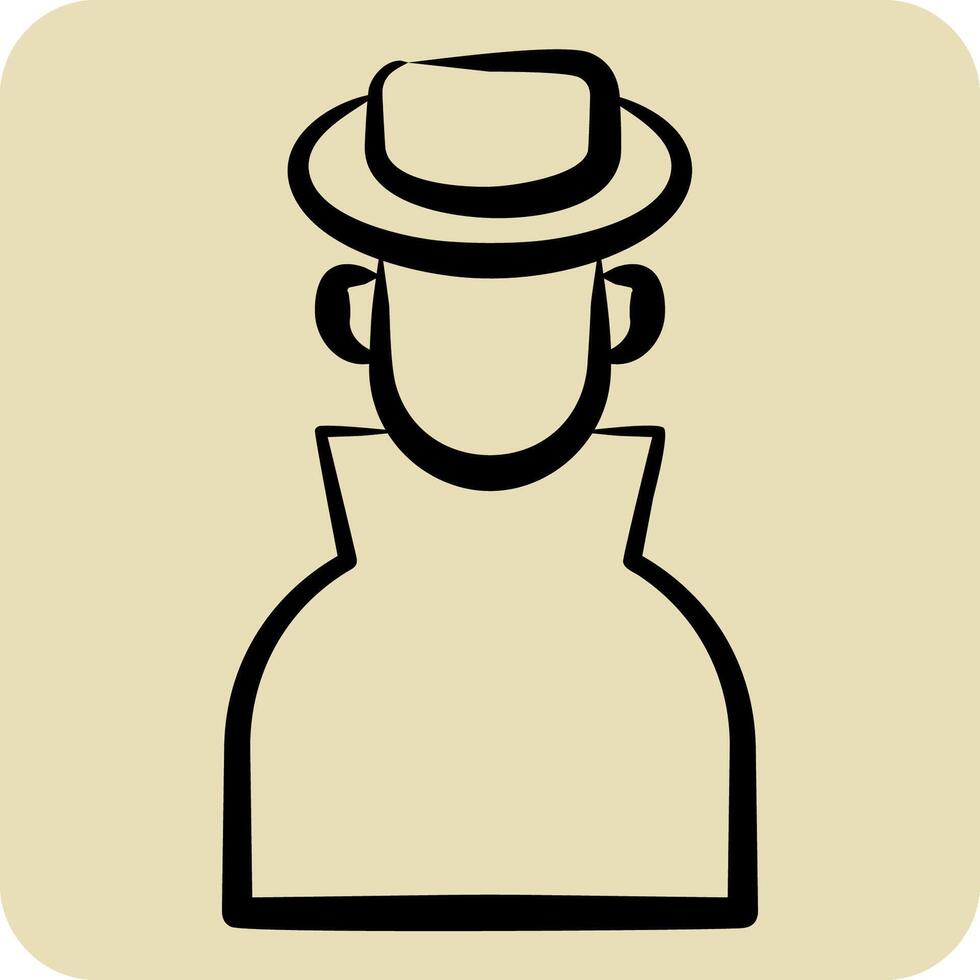 Icon Ananymity. related to Cryptocurrency symbol. hand drawn style vector