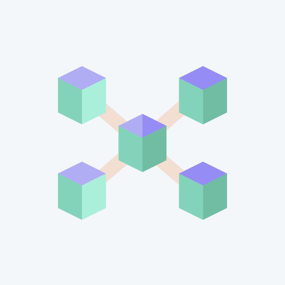 Icon Node. related to Cryptocurrency symbol. flat style vector