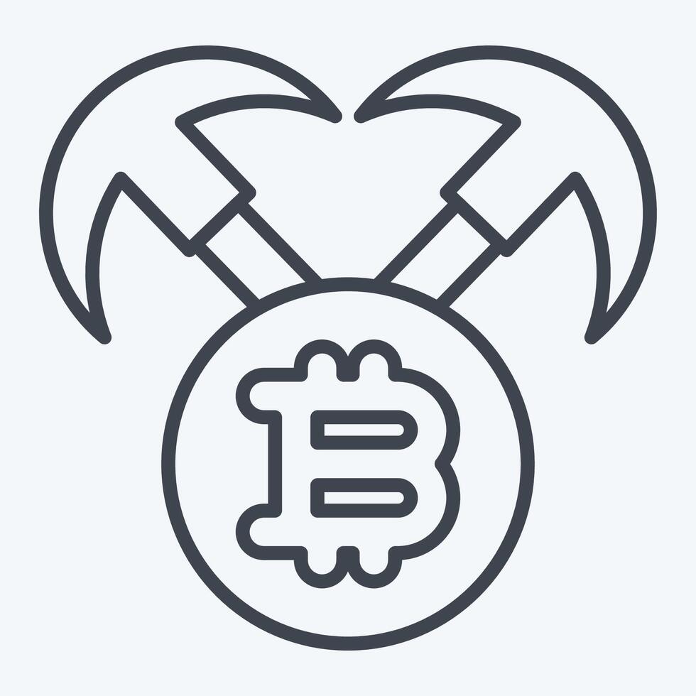 Icon Mining Hardware. related to Cryptocurrency symbol. line style vector