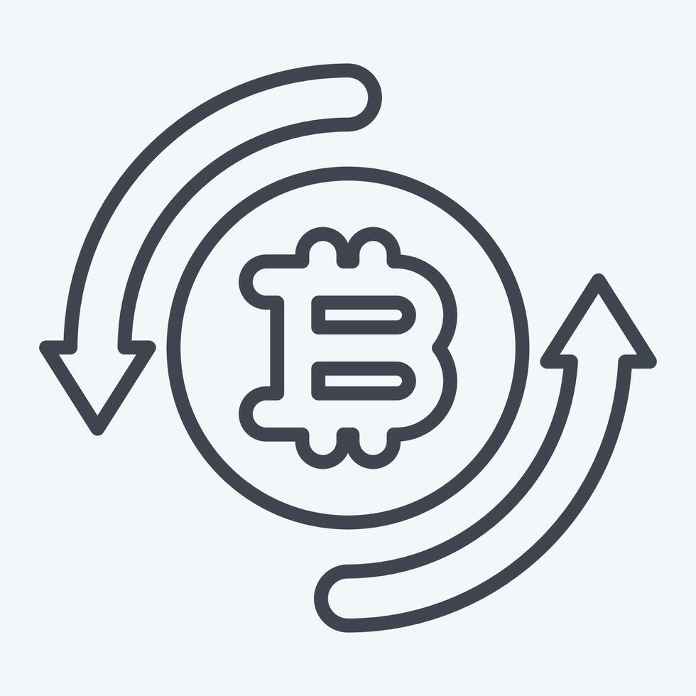Icon Exchange. related to Cryptocurrency symbol. line style vector