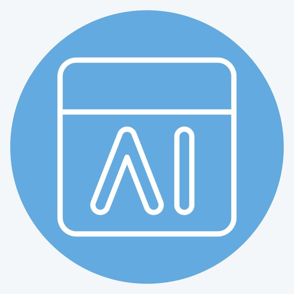 Icon Feedback. related to Artificial Intelligence symbol. blue eyes style vector