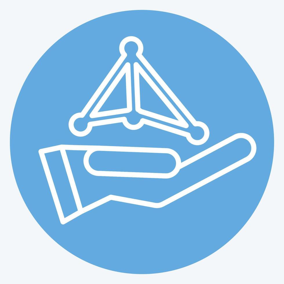 Icon Neural Network. related to Artificial Intelligence symbol. blue eyes style vector