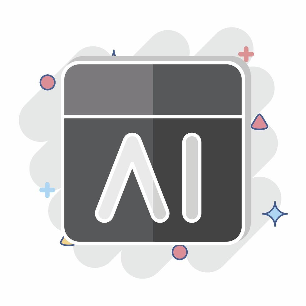 Icon Feedback. related to Artificial Intelligence symbol. comic style vector