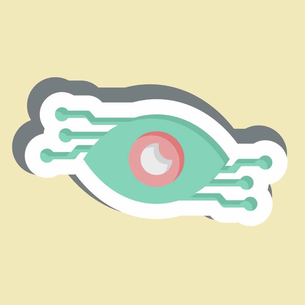 Sticker Computer Vision. related to Artificial Intelligence symbol vector