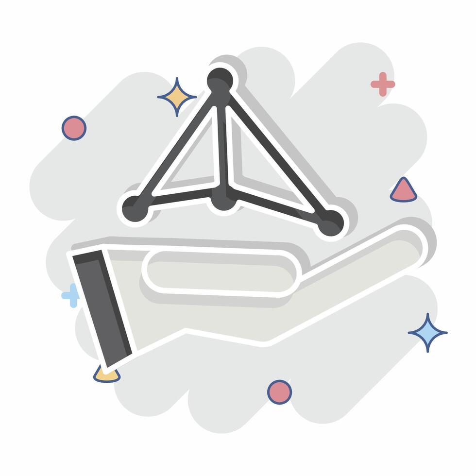 Icon Neural Network. related to Artificial Intelligence symbol. comic style vector