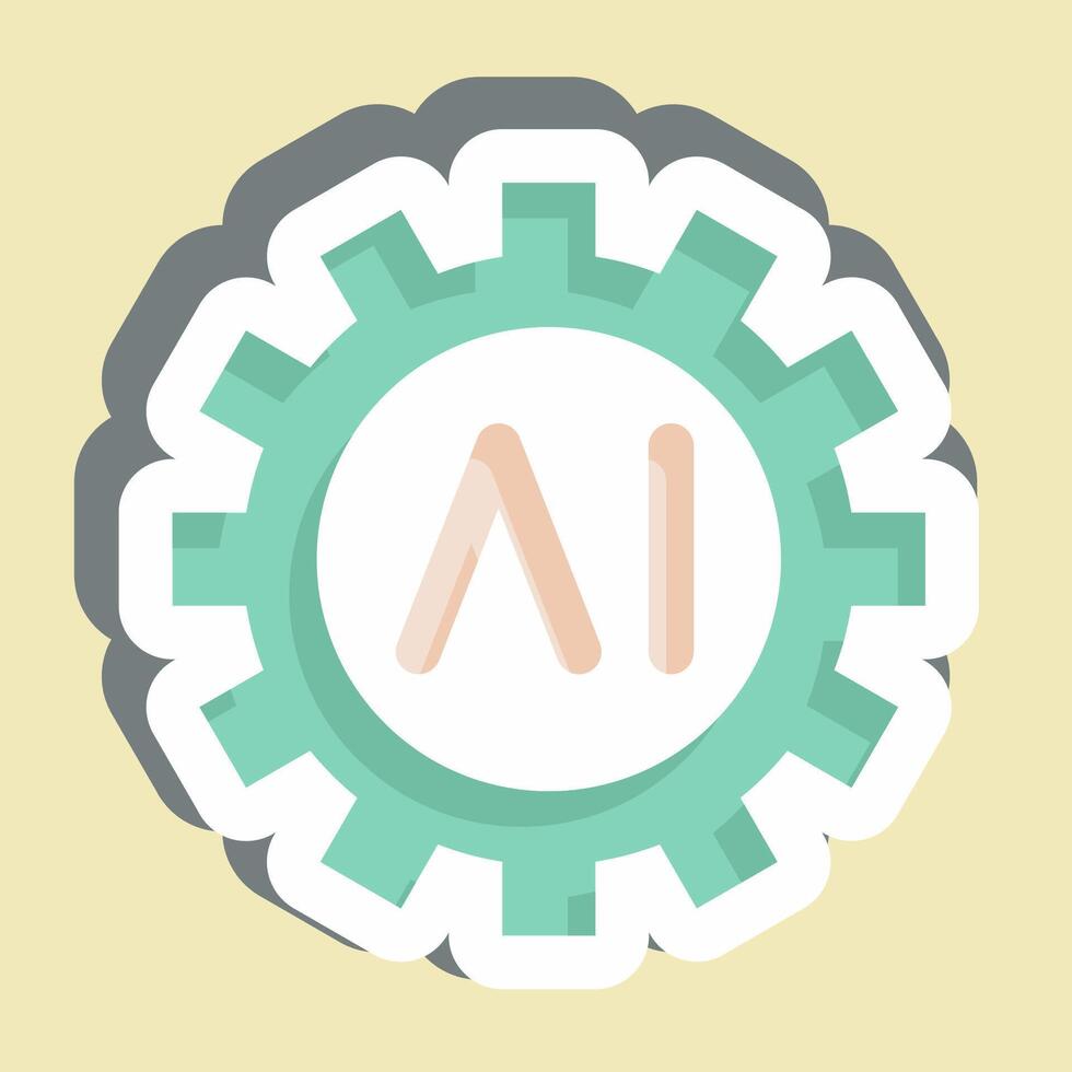 Sticker AI Tools. related to Artificial Intelligence symbol vector