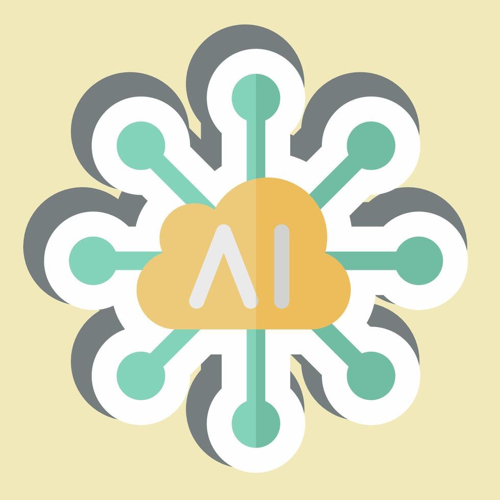 Sticker Connectivity. related to Artificial Intelligence symbol vector