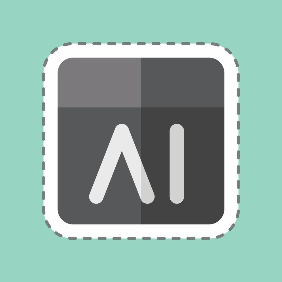 Sticker line cut Feedback. related to Artificial Intelligence symbol vector