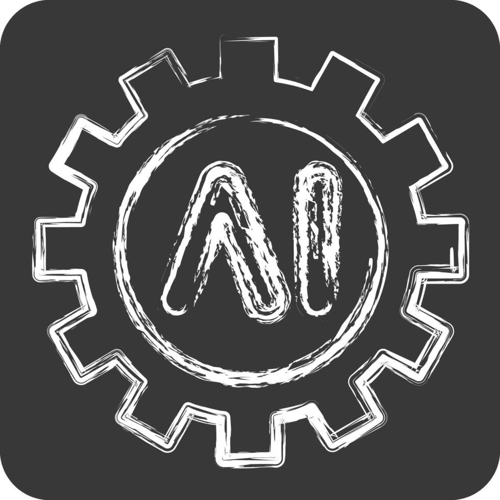 Icon AI Tools. related to Artificial Intelligence symbol. chalk Style vector