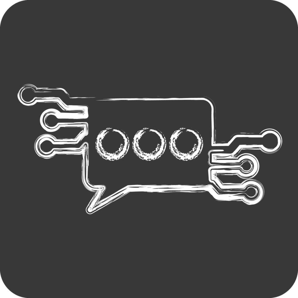 Icon Chat Bot. related to Artificial Intelligence symbol. chalk Style vector
